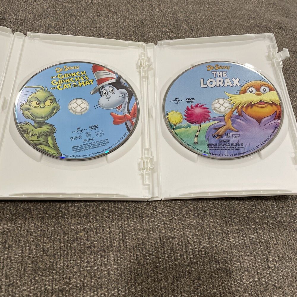 Lot Dr Seuss Grinch Grinches the Cat in the Hat & The Lorax (DVD) GUC - Picture 7 of 7